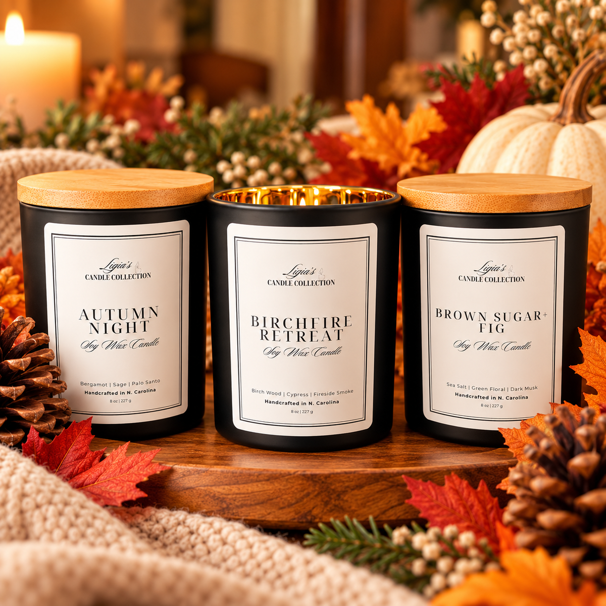 White Birch and Fireside Candle - Birchfire Retreat - Signature Scent