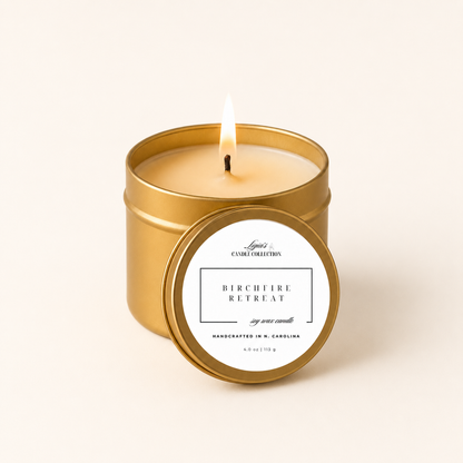 White Birch and Fireside Candle - Birchfire Retreat - Signature Scent