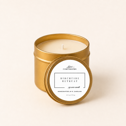White Birch and Fireside Candle - Birchfire Retreat - Signature Scent