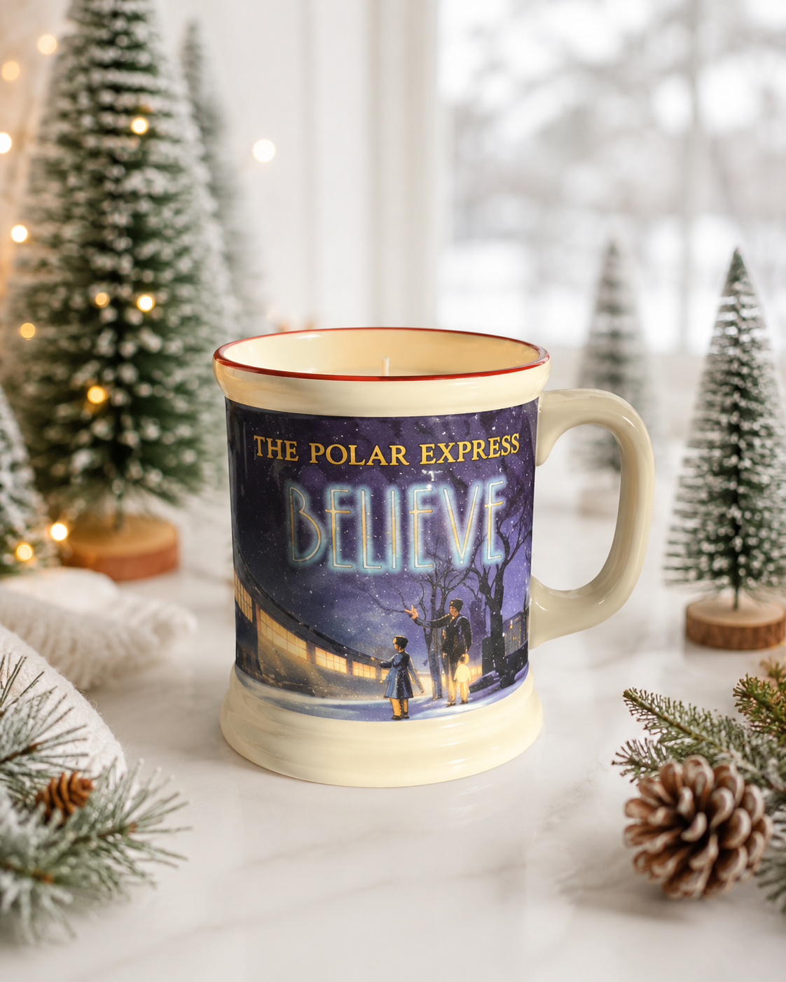 Polar Express Christmas Mug Candle - 12.5 oz - ONE ITEM IN STOCK