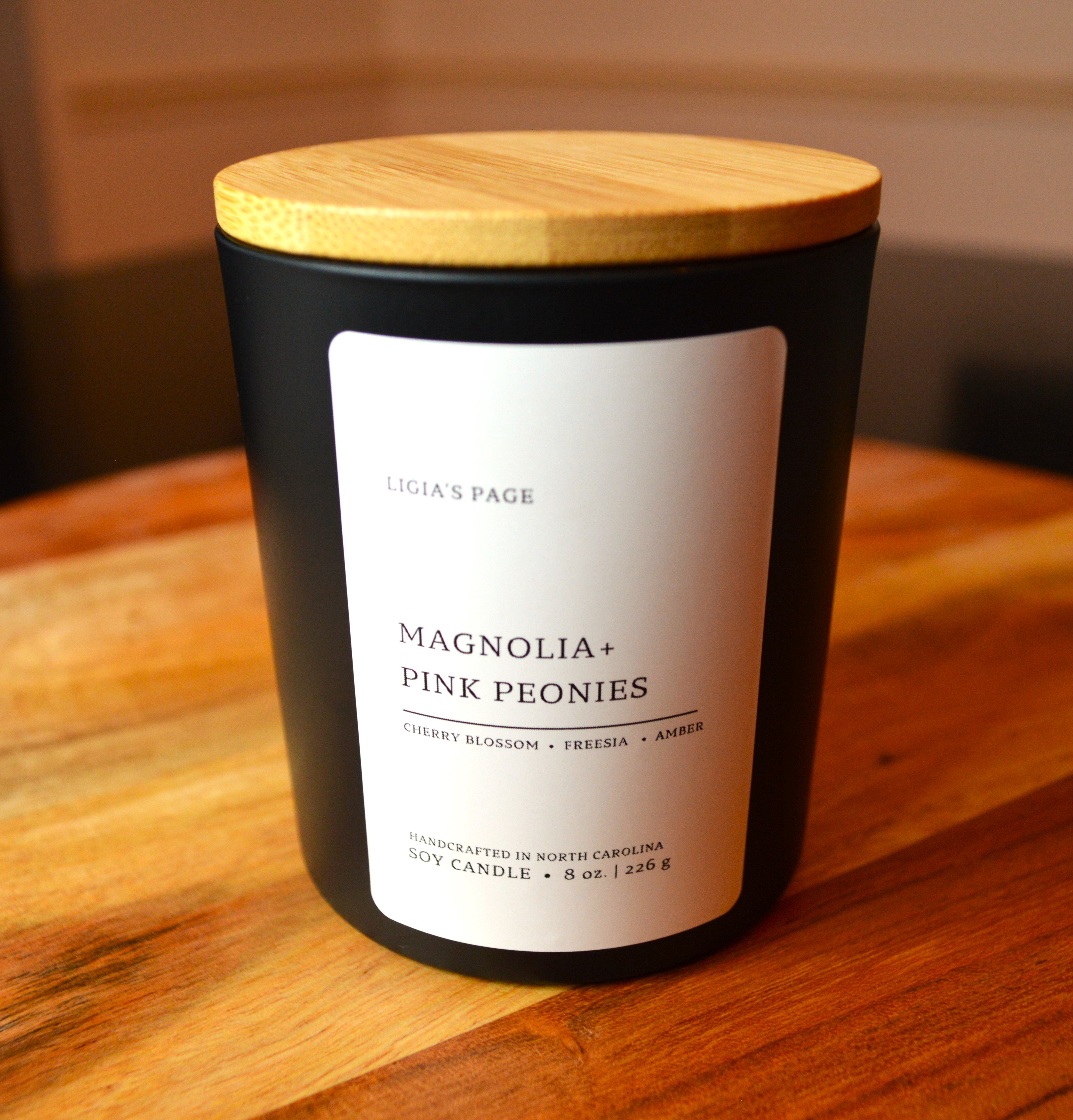 Magnolia and Pink Peonies Candle