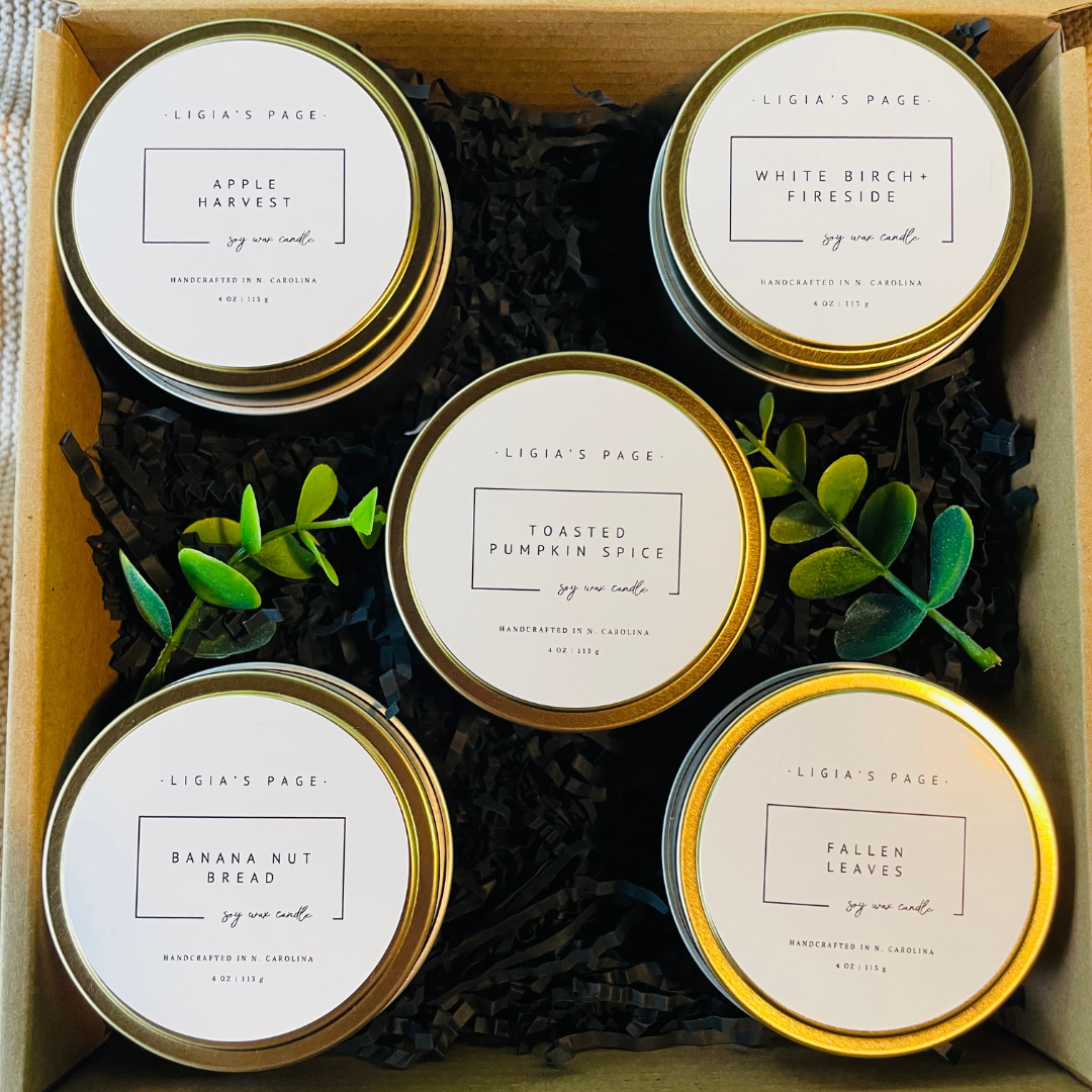 Gift Set Fall Scented Candles 4 oz (5 pcs)