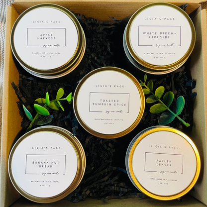 Gift Set Fall Scented Candles 4 oz (5 pcs)