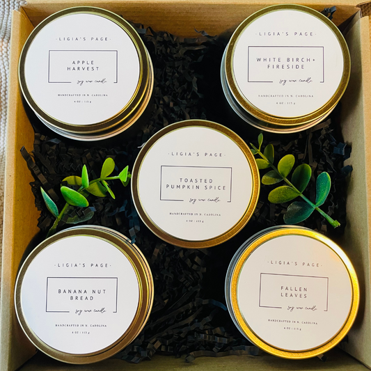 Gift Set Fall Scented Candles 4 oz (5 pcs)