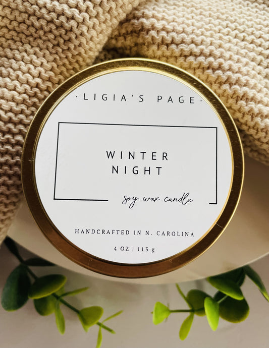 Winter Night Candle
