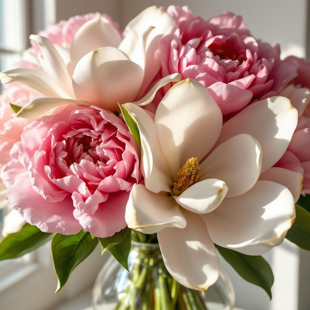 Magnolia and Pink Peonies Candle